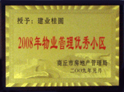 2009年1月6日，商丘桂園榮獲"商丘市物業(yè)管理優(yōu)秀小區(qū)"稱號。